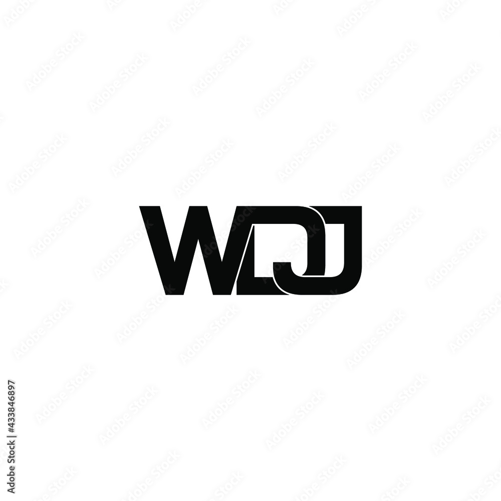 Obraz premium wdj letter original monogram logo design