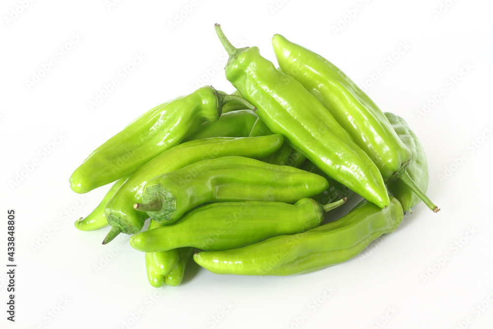 green peppers isolated on white background green peppers isolated on white background