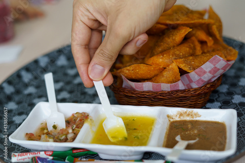 empanadas de pipián con ají  photo