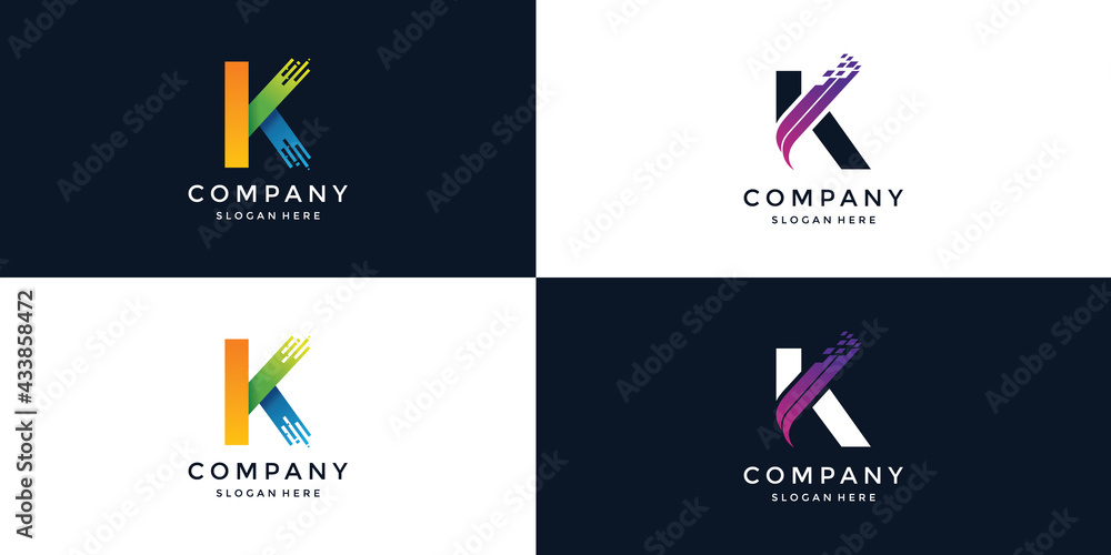 Fototapeta premium Letter K logo template