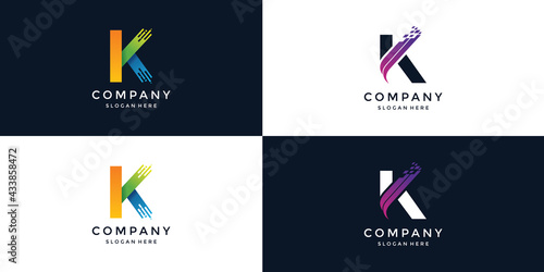 Letter K logo template