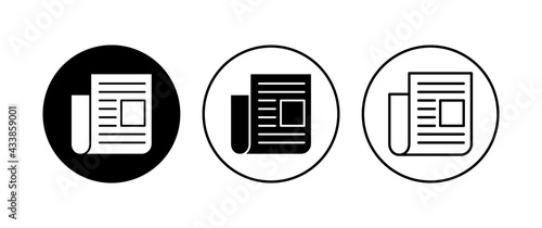 Newspaper icon set. news paper vector sign