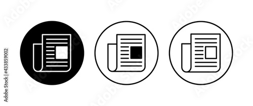 Newspaper icon set. news paper vector sign