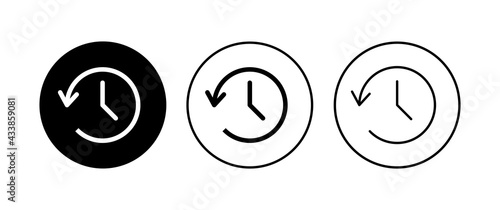 History icon set. recent event history