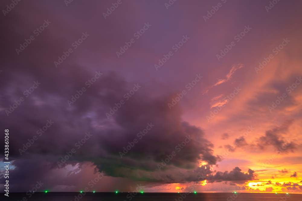 Obraz premium sweet purple sunset landscape Amazing light of nature cloudscape sky..clouds moving in the beautiful sky at sunset..Nature image High quality footage in nature and travel concept.