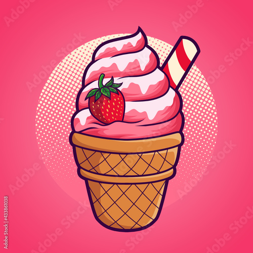 Strawberry ice cream