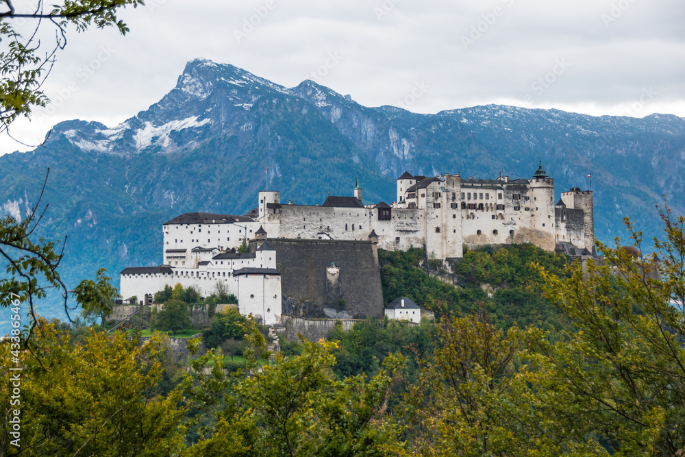 Vew of Salzburg and Festung Hohensalzburg (Salzburg Fortress) - Salzburg, Austria