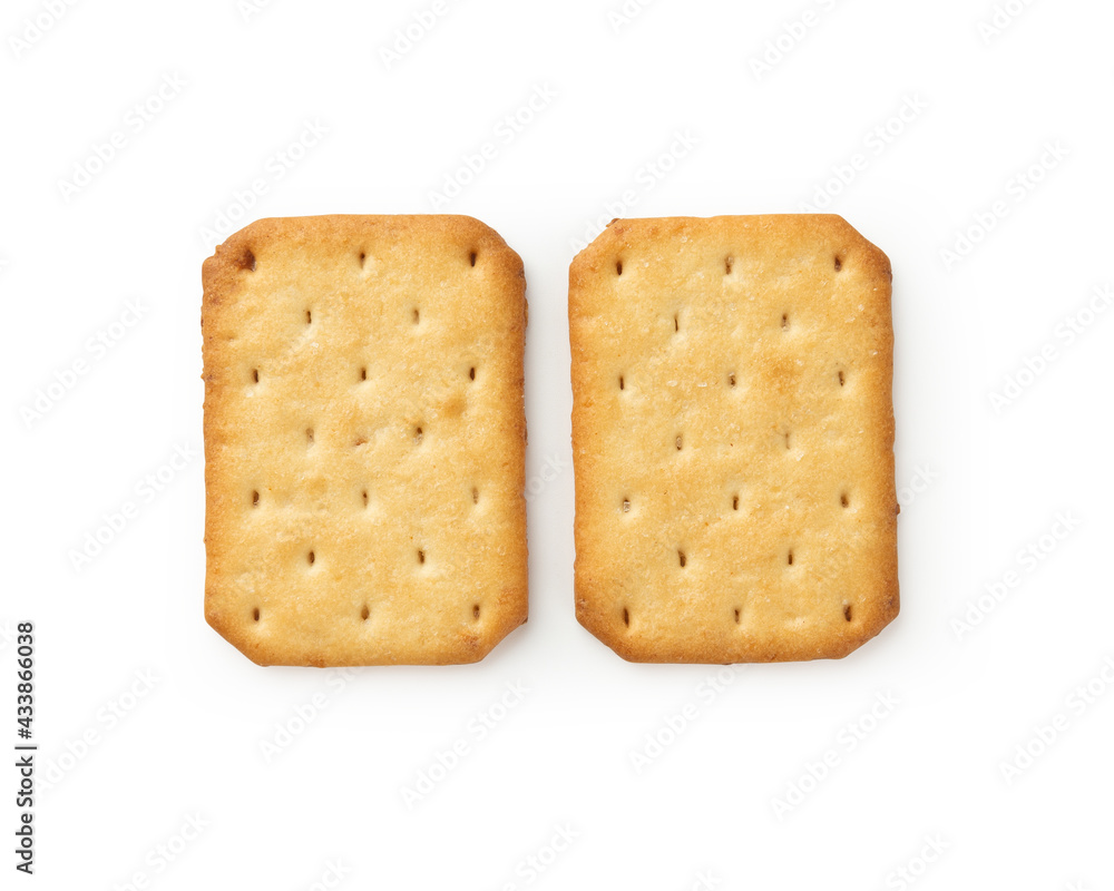 Cracker cookies isolated on white background with clipping path. Cracker cookies isolated on white background with clipping path.