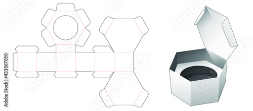 packaging box die cut template