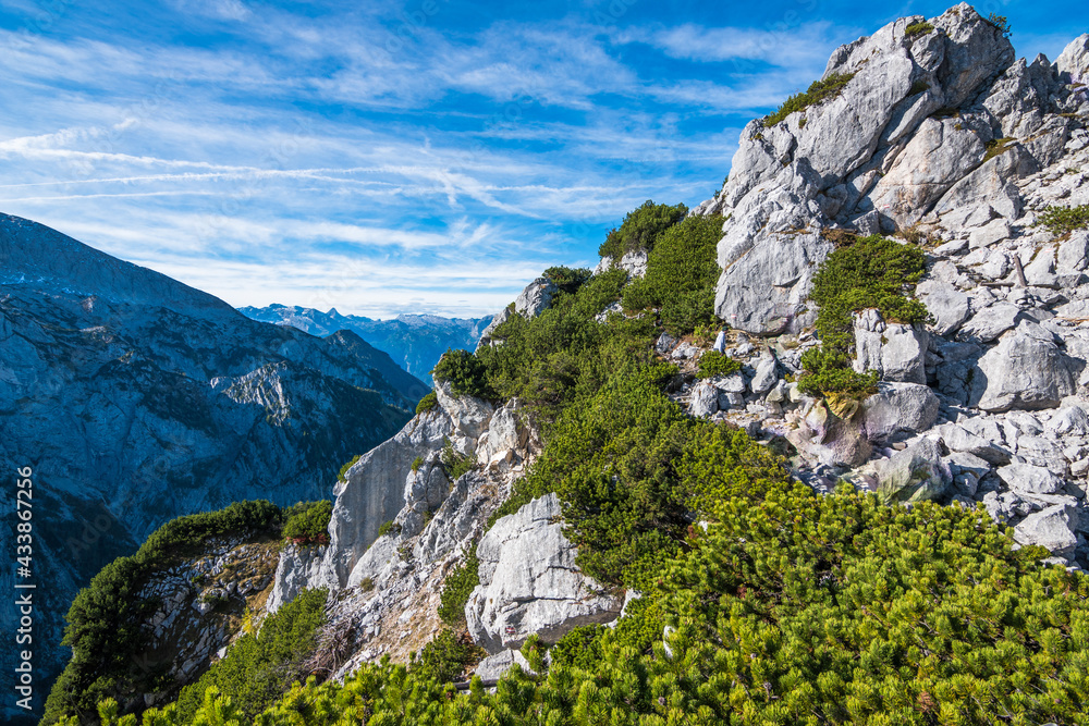 Beautiful view of the Bavarian alps and the town of Berchtesgaden atop the summit of the Kehlstein - Berchtesgaden, Germany Beautiful view of the Bavarian alps and the town of Berchtesgaden atop the summit of the Kehlstein - Berchtesgaden, Germany
