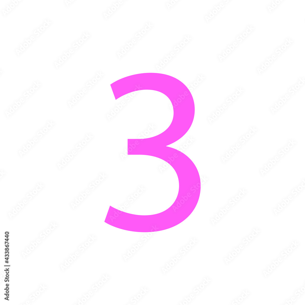 3 NUMBER SIMPLE CLIP ART VECTOR ILLUSTRATION 3 NUMBER SIMPLE CLIP ART VECTOR ILLUSTRATION