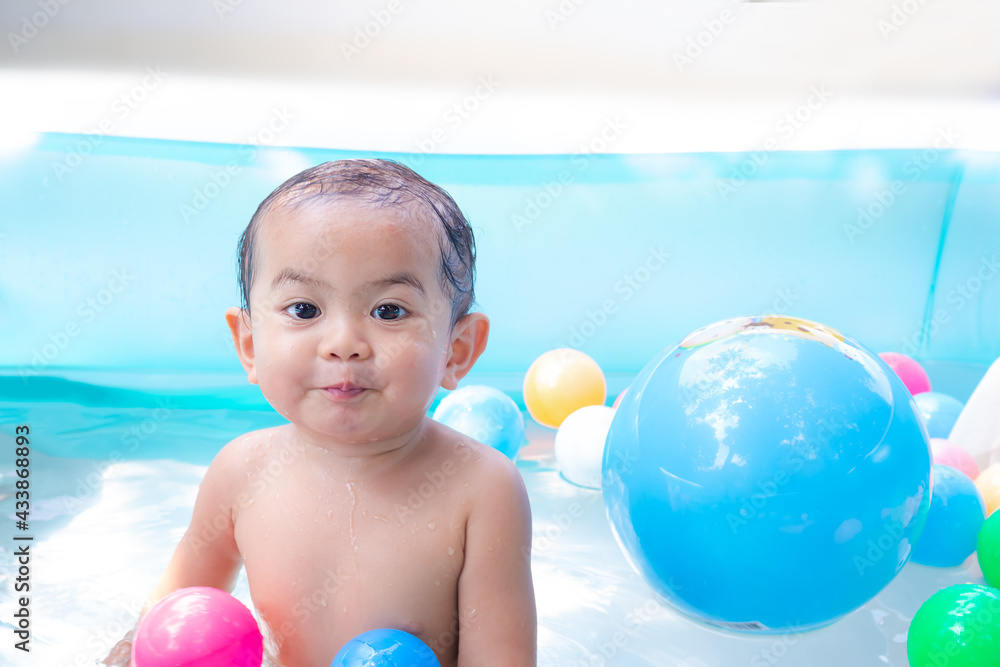 baby with balloons baby with balloons