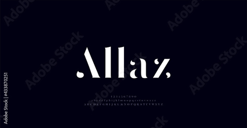 Elegant awesome alphabet letters font and number. Classic Lettering Minimal Fashion Designs. Typography fonts regular uppercase and lowercase. vector illustration