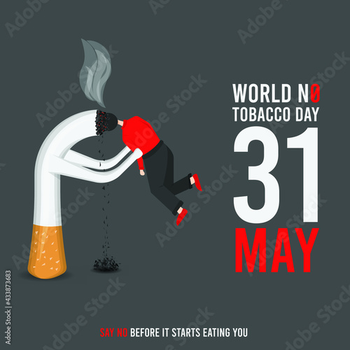 World No-Tobacco Day31 May, May 31st World No Tobacco Day. No Smoking Day. Poison of cigarette. Vector. Illustration. photo