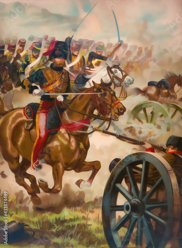 Great Britian soldiers 1850's. Digital Illustration