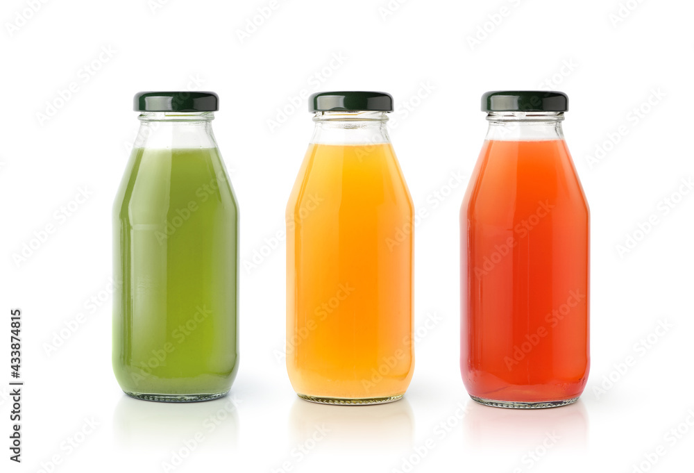 Vegetable and fruits juice isolated on white background. Vegetable and fruits juice isolated on white background.