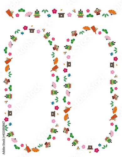 正月飾り01_05（お正月らしい飾りで作ったかわいいフレーム）