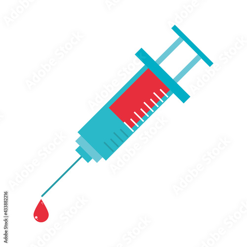 syringe with blood