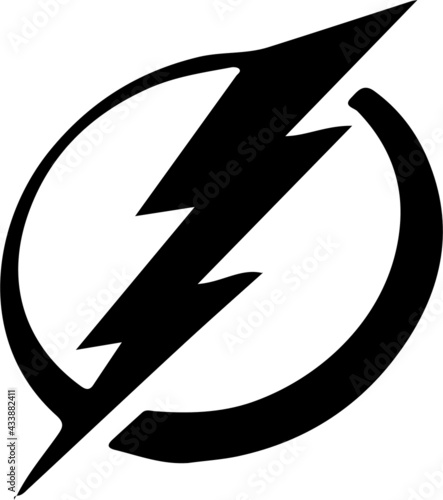 lightning icon on white background