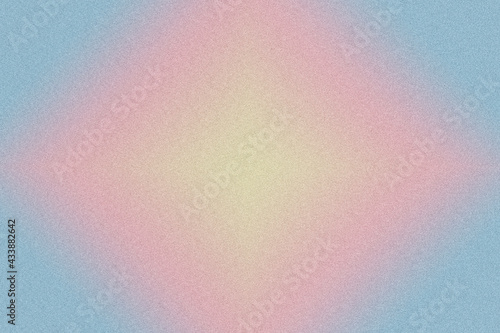 Digital noise gradient. Nostalgia, vintage, retro 70s, 80s style. Abstract lo-fi music background. Summer party backdrop. Wall, wallpaper, template, print. Minimal. Blue, pink, yellow pastel colors