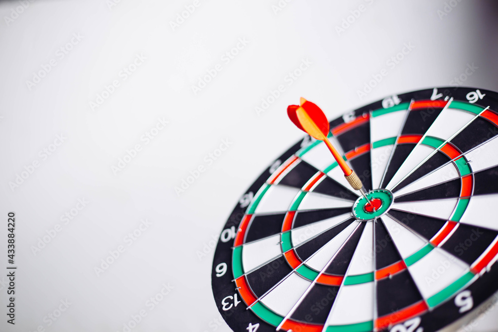 Red dart target with arrows for target business, marketing solution concept. Red dart target with arrows for target business, marketing solution concept.