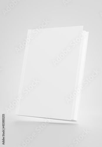 3d render of white book for your mockup design