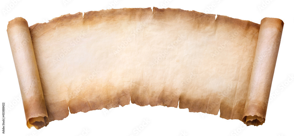 Old Parchment Paper Sheet Vintage Aged Or Texture Isolated On