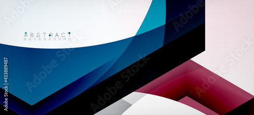 Vector color hexagons geometric abstract background
