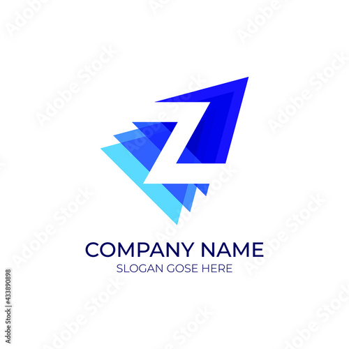 Free Download Modern Z letter logo । technology z Logo design । rocket logo । up logo - GFXLoad