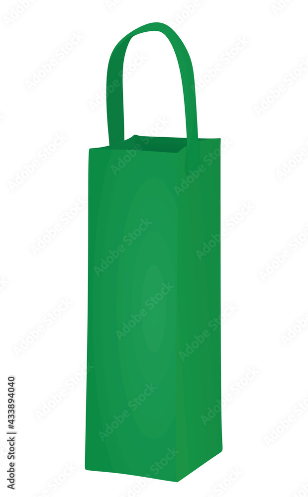 Bottle paper bag template. vector illustration Bottle paper bag template. vector illustration
