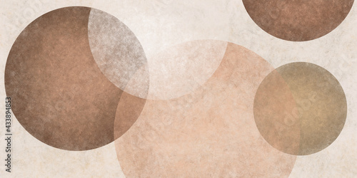 Watercolor grunge background in natural colors with geometric shapes