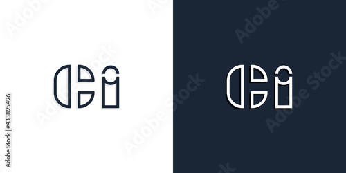 Abstract line art initial letters CI logo.