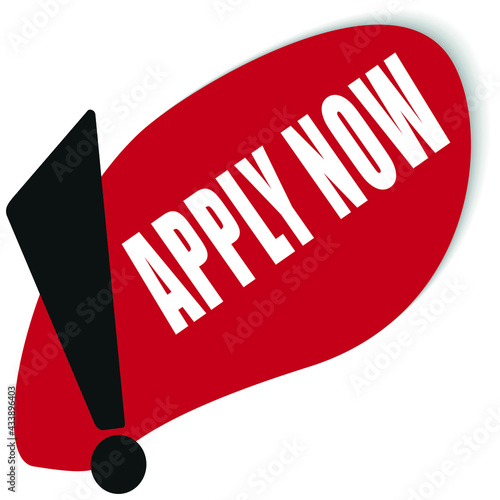 RED BANNER ILUSTRATION STAIN APPLY NOW