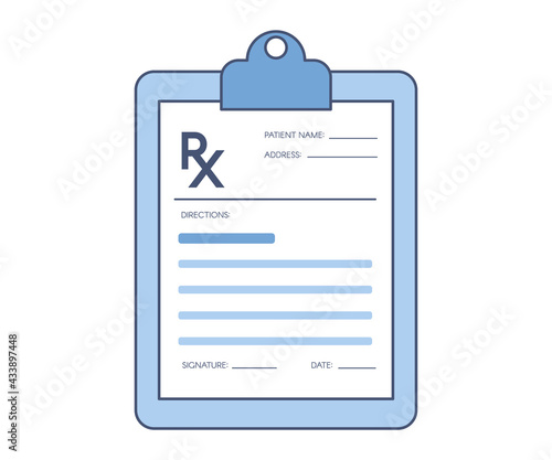 Rx form. Isometric vector illustration.