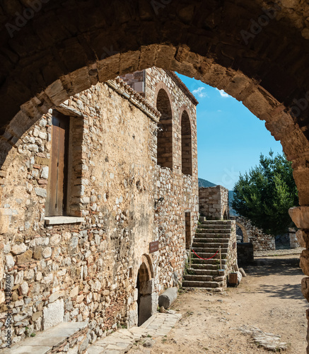 Views and Impressions of Hosios Loukas monastery. Hosios Loukas (Greek: Ὅσιος Λουκᾶς) is a historic walled monastery situated near the town of Distomo, in Boeotia, Greece. 10.08.2019 photo