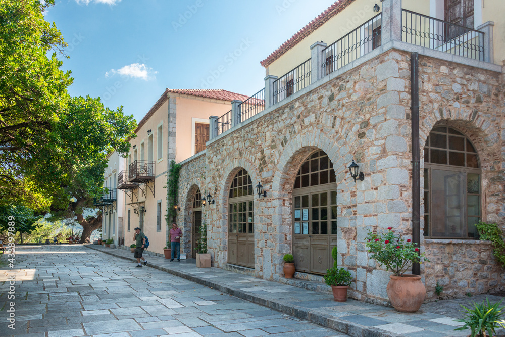 Views and Impressions of Hosios Loukas monastery. Hosios Loukas (Greek: Ὅσιος Λουκᾶς) is a historic walled monastery situated near the town of Distomo, in Boeotia, Greece. 10.08.2019