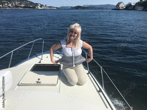 person on a yacht