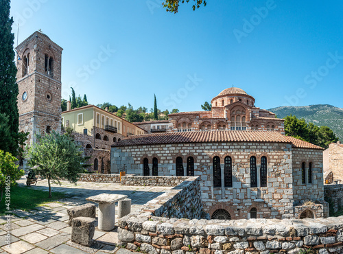 Views and Impressions of Hosios Loukas monastery. Hosios Loukas (Greek: Ὅσιος Λουκᾶς) is a historic walled monastery situated near the town of Distomo, in Boeotia, Greece. 10.08.2019 photo