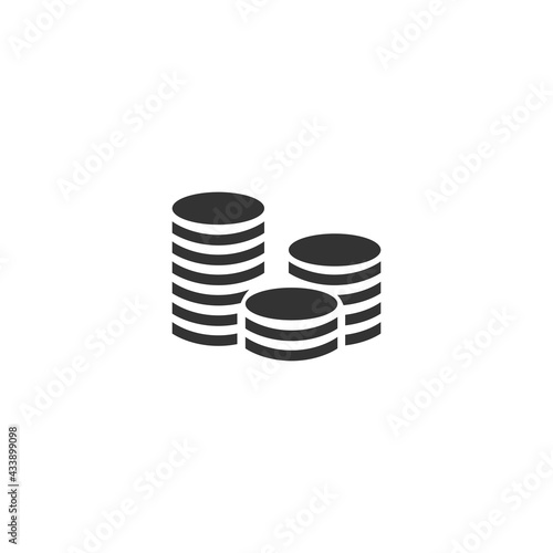 Coins icon isolated on white background. Cash symbol modern, simple, vector, icon for website design, mobile app, ui. Vector Illustration
