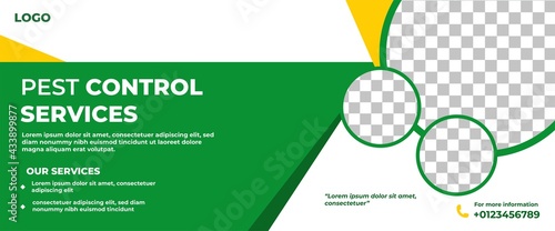 Pest Control Website Banner Template Design.