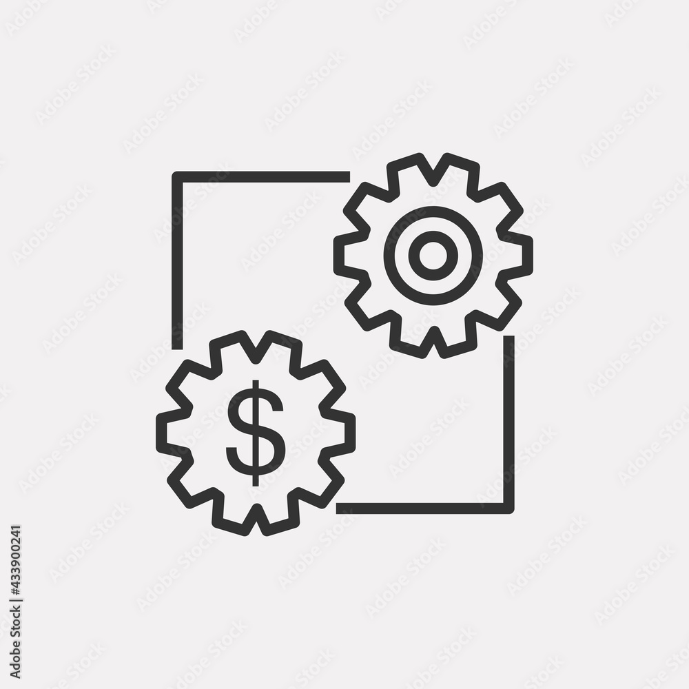 Making money icon isolated on background. Progress symbol modern, simple, vector, icon for website design, mobile app, ui. Vector Illustration Making money icon isolated on background. Progress symbol modern, simple, vector, icon for website design, mobile app, ui. Vector Illustration