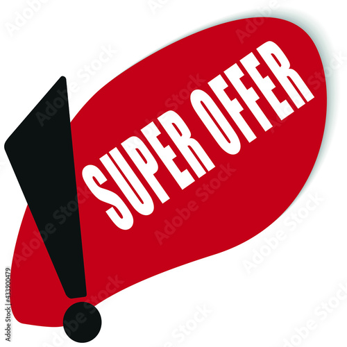 RED BANNER ILUSTRATION STAIN SUPER OFFER