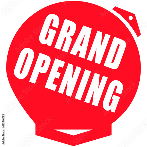 RED BANNER ILUSTRATION WHEEL ARROW GRAND OPENING