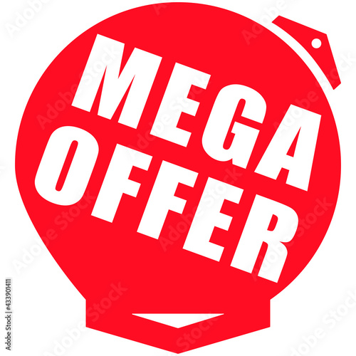 RED BANNER ILUSTRATION WHEEL ARROW MEGA OFFER