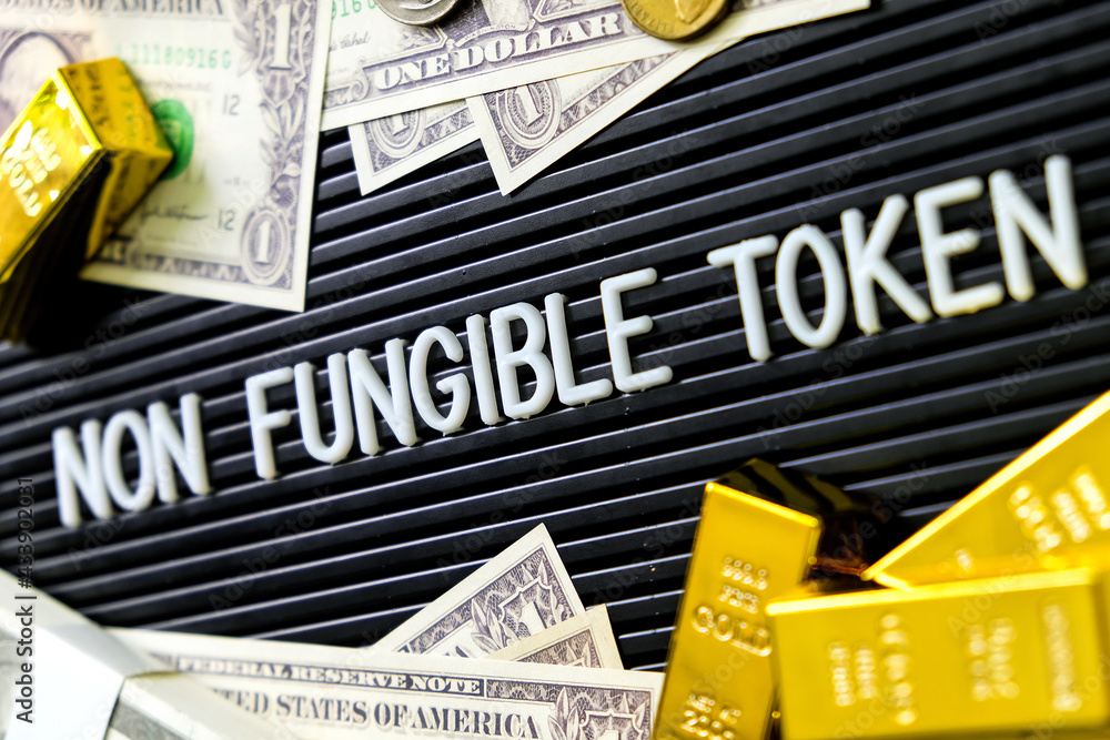 custom made wallpaper toronto digitalConcept image of NFT nonfungible tokens background