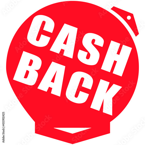 RED BANNER ILUSTRATION WHEEL ARROW CASH BACK