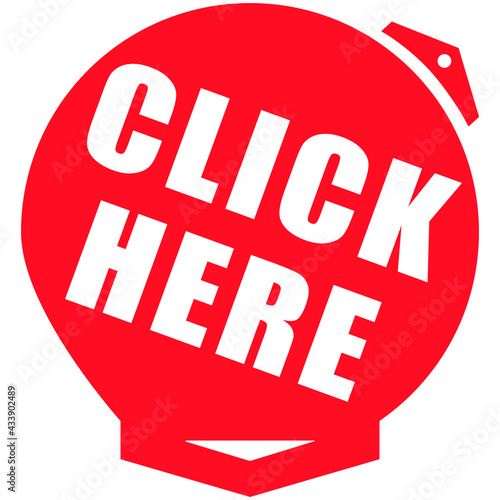 RED BANNER ILUSTRATION WHEEL ARROW CLICK HERE