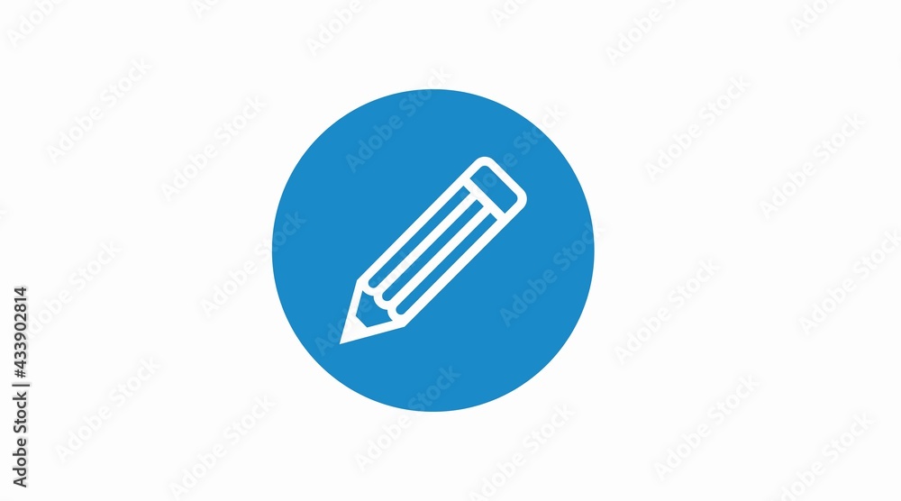 Pencil Icon. Vector isolated flat illustration of a pencil. Edit Icon or Sign Pencil Icon. Vector isolated flat illustration of a pencil. Edit Icon or Sign
