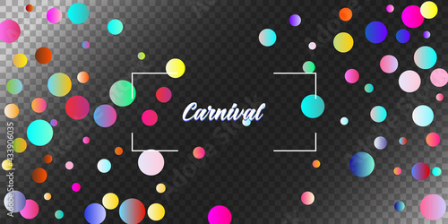 Carnival Confetti Explosion Vector Background. Birthday, New Year, Christmas Party Confetti Rain