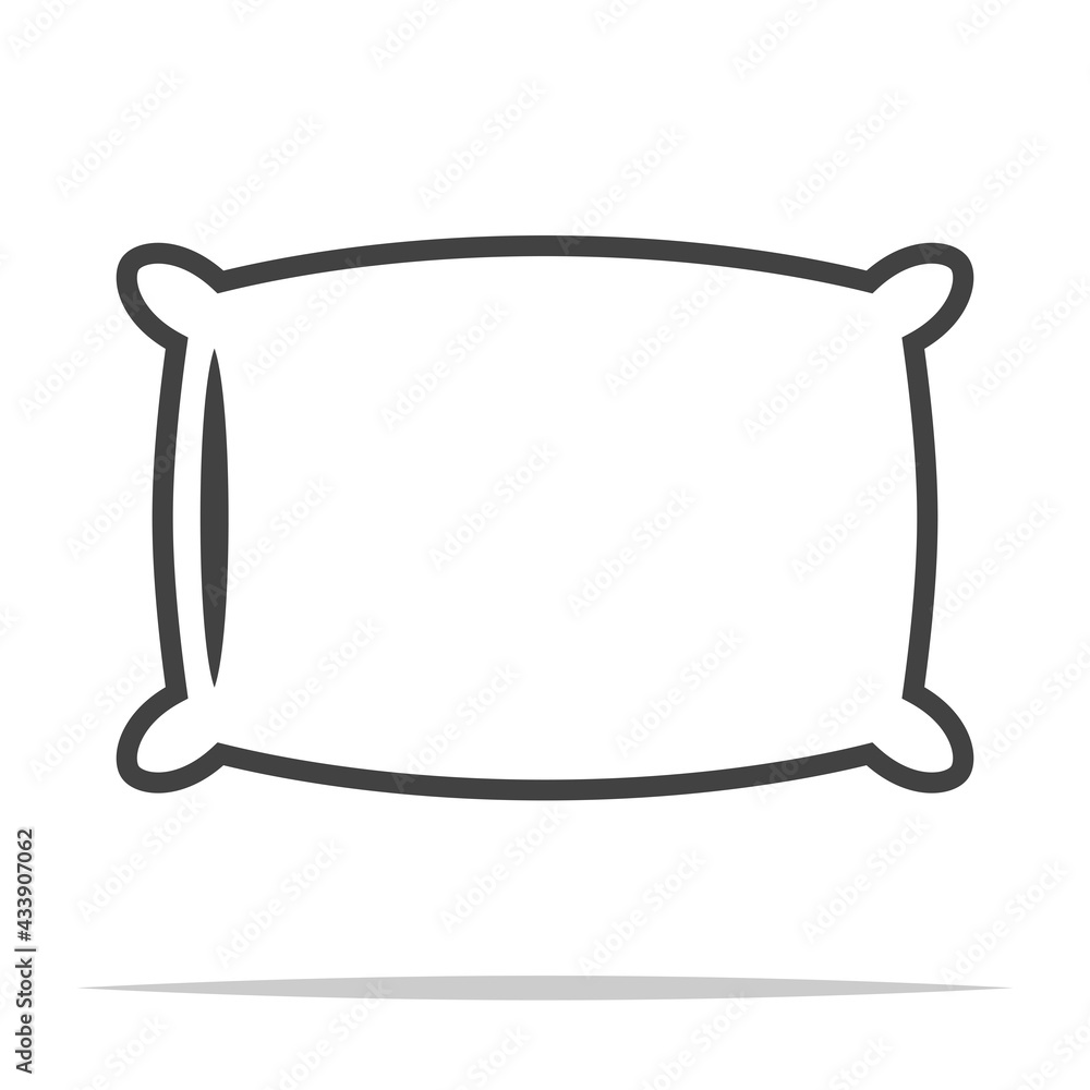 Pillow outline icon vector isolated
